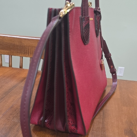 Michael Kors Burgundy Mercer Leather Tote Bag EUC